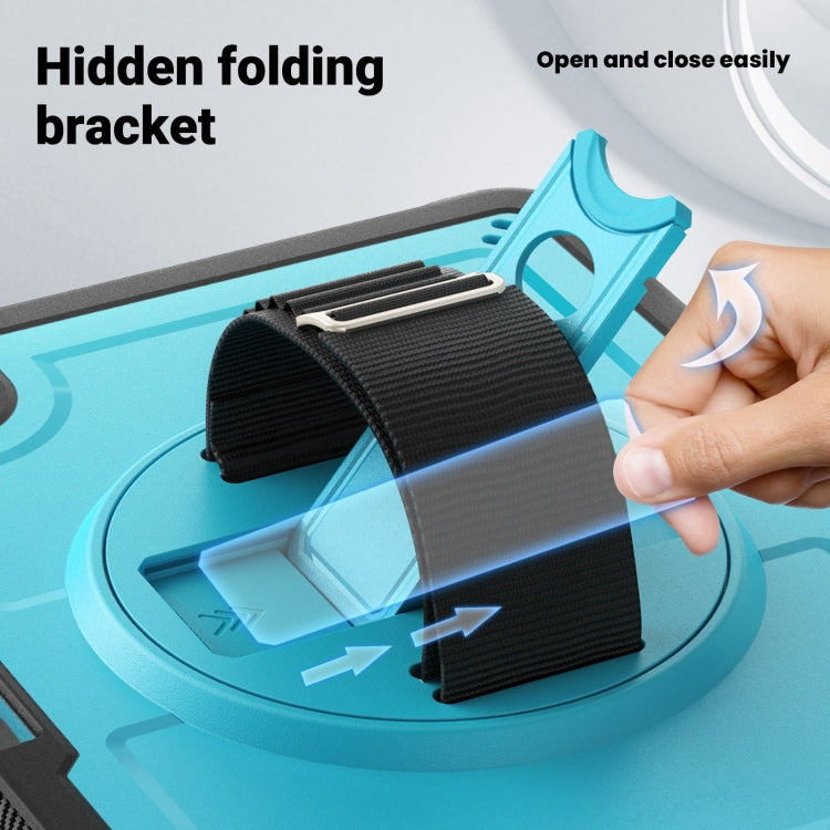 For iPad Pro 11 2025 / 2024 Honeycomb Hand Grip Turntable Stand Tablet Case