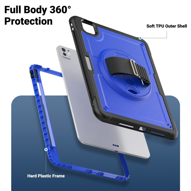 For iPad Pro 11 2025 / 2024 Honeycomb Hand Grip Turntable Stand Tablet Case