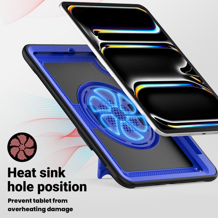 For iPad Pro 11 2025 / 2024 Honeycomb Hand Grip Turntable Stand Tablet Case