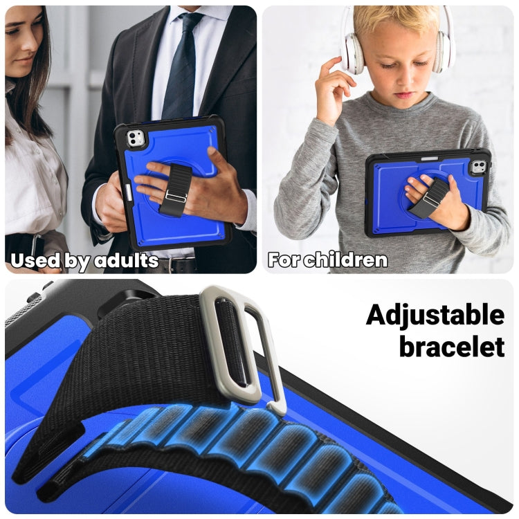 For iPad Pro 11 2025 / 2024 Honeycomb Hand Grip Turntable Stand Tablet Case