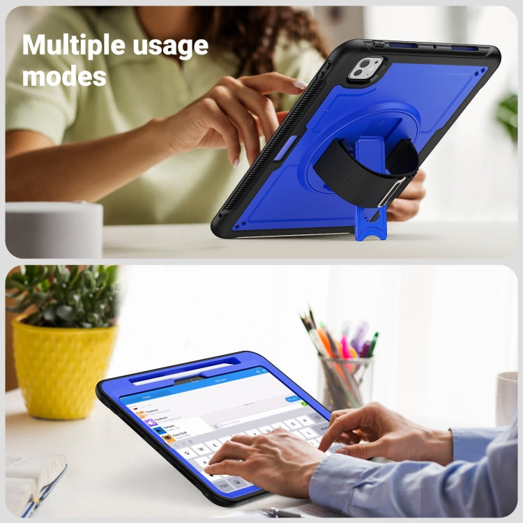 For iPad Pro 11 2025 / 2024 Honeycomb Hand Grip Turntable Stand Tablet Case