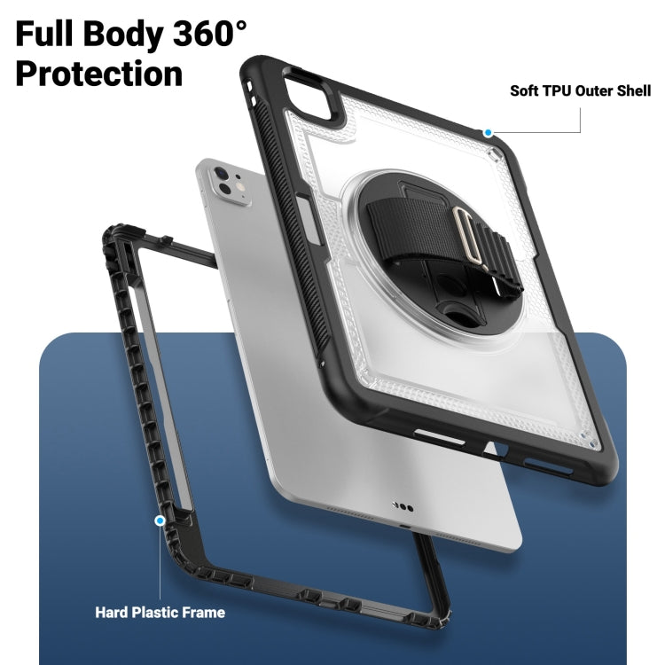 For iPad Pro 11 2025 / 2024 Honeycomb Hand Grip Turntable Stand Tablet Case