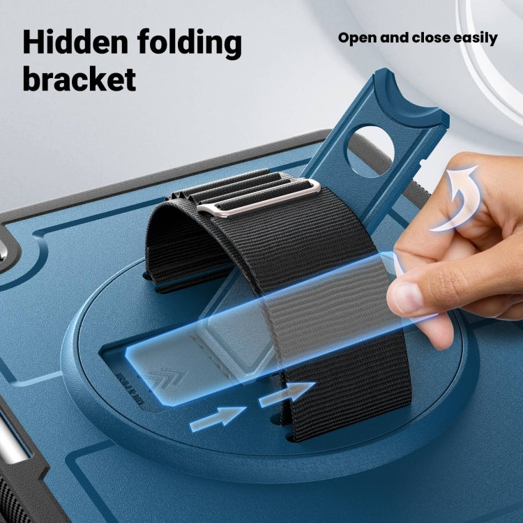 For iPad Pro 13 2025 / 2024 Honeycomb Hand Grip Turntable Stand Tablet Case
