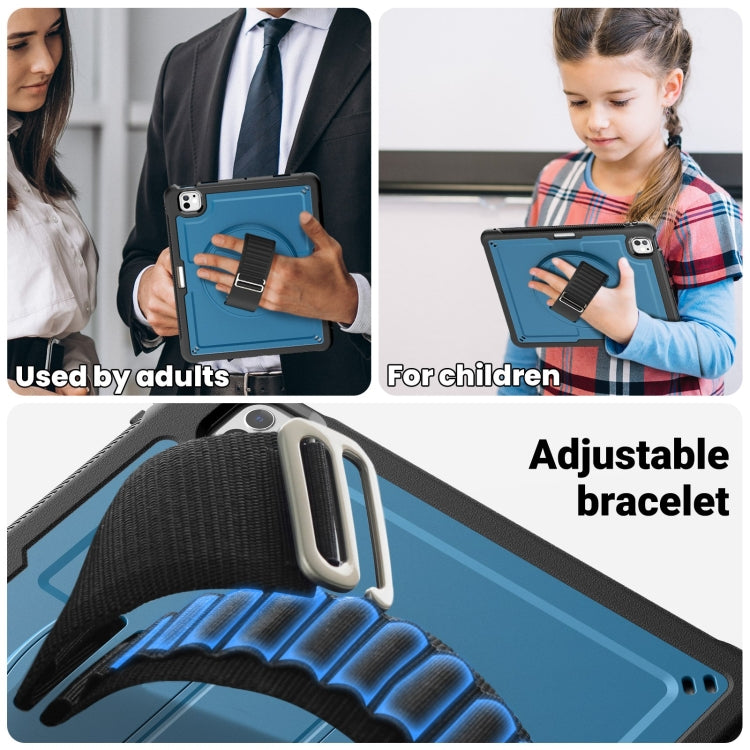 For iPad Pro 13 2025 / 2024 Honeycomb Hand Grip Turntable Stand Tablet Case