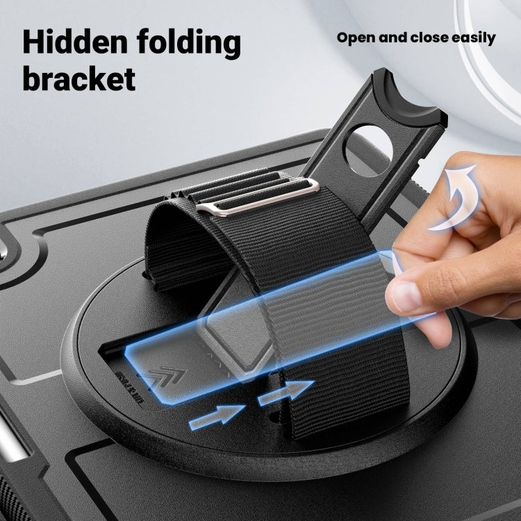 For iPad Pro 13 2025 / 2024 Honeycomb Hand Grip Turntable Stand Tablet Case