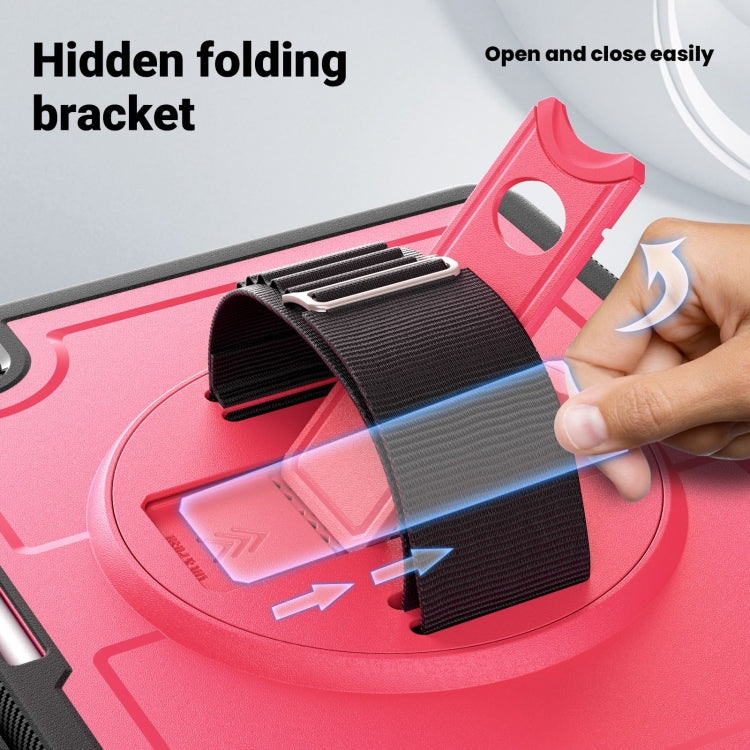 For iPad Pro 13 2025 / 2024 Honeycomb Hand Grip Turntable Stand Tablet Case