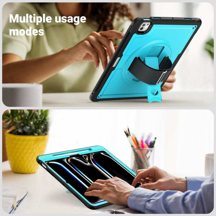 For iPad Pro 13 2025 / 2024 Honeycomb Hand Grip Turntable Stand Tablet Case