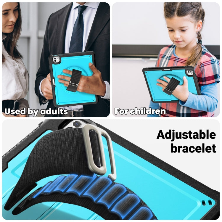 For iPad Pro 13 2025 / 2024 Honeycomb Hand Grip Turntable Stand Tablet Case