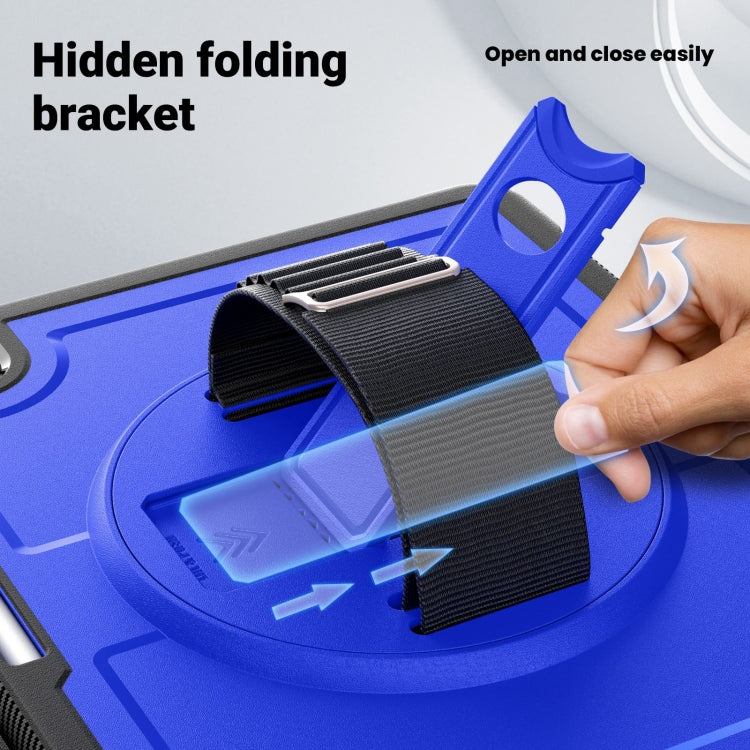 For iPad Pro 13 2025 / 2024 Honeycomb Hand Grip Turntable Stand Tablet Case