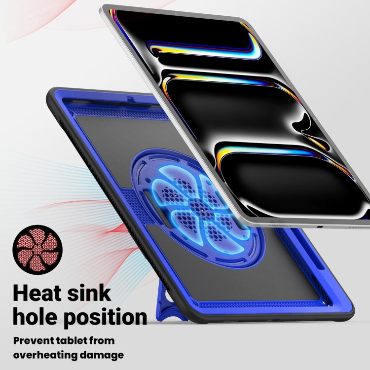 For iPad Pro 13 2025 / 2024 Honeycomb Hand Grip Turntable Stand Tablet Case