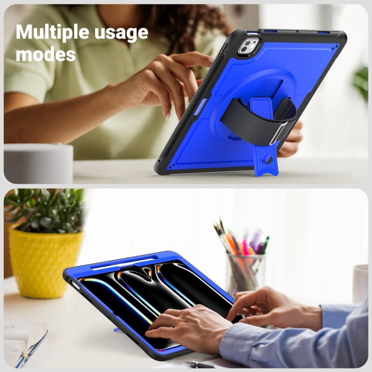 For iPad Pro 13 2025 / 2024 Honeycomb Hand Grip Turntable Stand Tablet Case