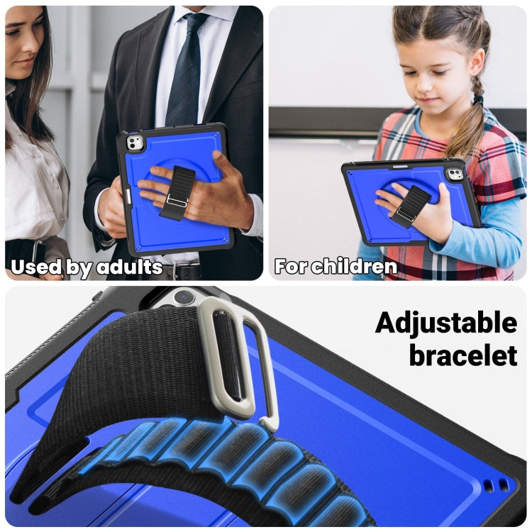 For iPad Pro 13 2025 / 2024 Honeycomb Hand Grip Turntable Stand Tablet Case