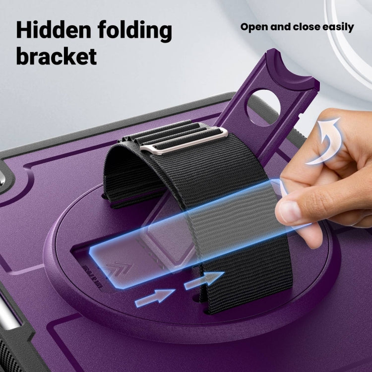 For iPad Pro 13 2025 / 2024 Honeycomb Hand Grip Turntable Stand Tablet Case