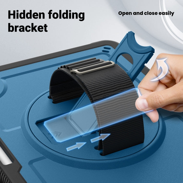 For iPad Air 11 2026 / 2025 / 2024 Honeycomb Hand Grip Turntable Stand Tablet Case