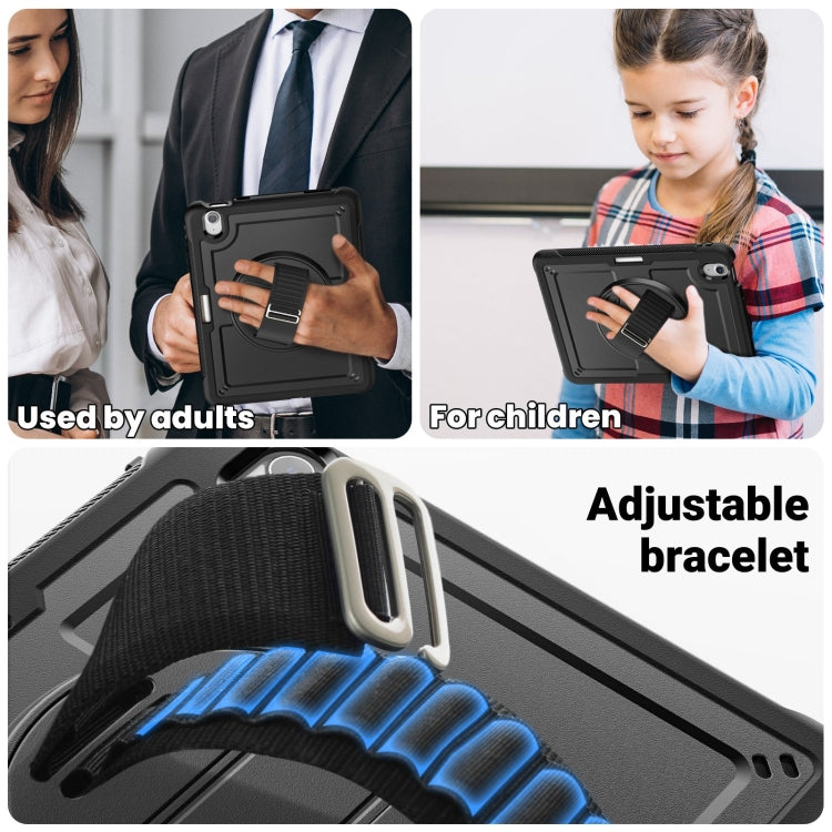 For iPad Air 11 2026 / 2025 / 2024 Honeycomb Hand Grip Turntable Stand Tablet Case