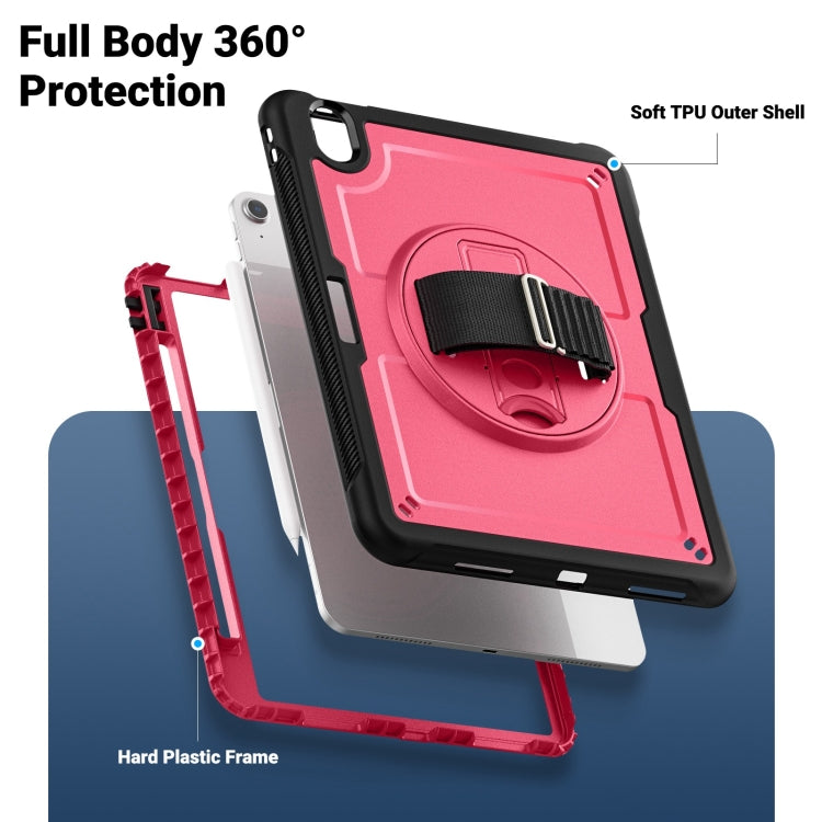 For iPad Air 11 2026 / 2025 / 2024 Honeycomb Hand Grip Turntable Stand Tablet Case