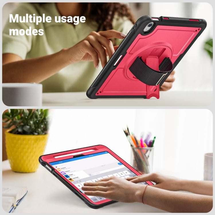 For iPad Air 11 2026 / 2025 / 2024 Honeycomb Hand Grip Turntable Stand Tablet Case