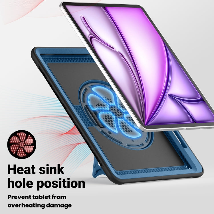 For iPad Air 13 2026 / 2025 / 2024 Honeycomb Hand Grip Turntable Stand Tablet Case