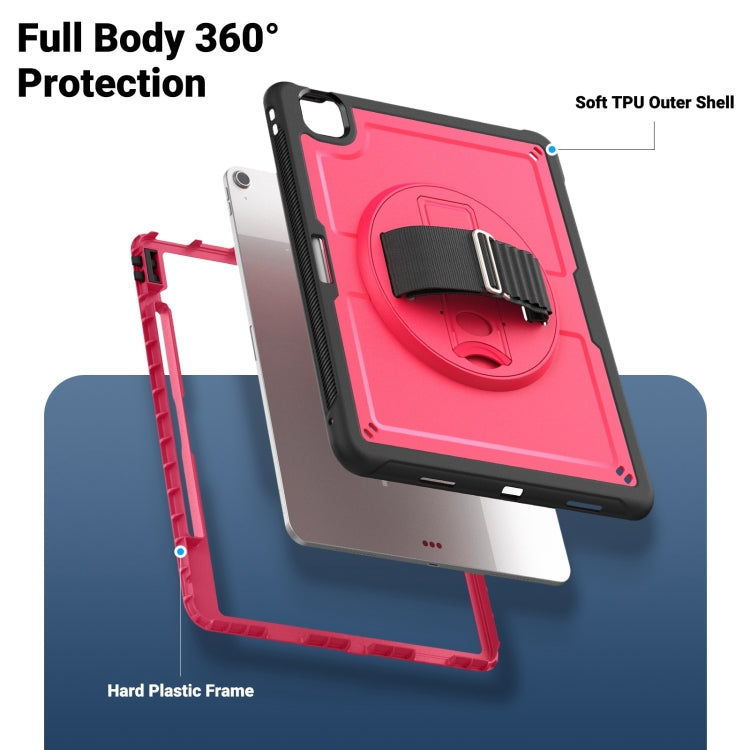 For iPad Air 13 2026 / 2025 / 2024 Honeycomb Hand Grip Turntable Stand Tablet Case