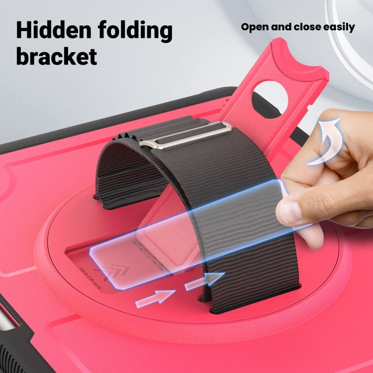 For iPad Air 13 2026 / 2025 / 2024 Honeycomb Hand Grip Turntable Stand Tablet Case
