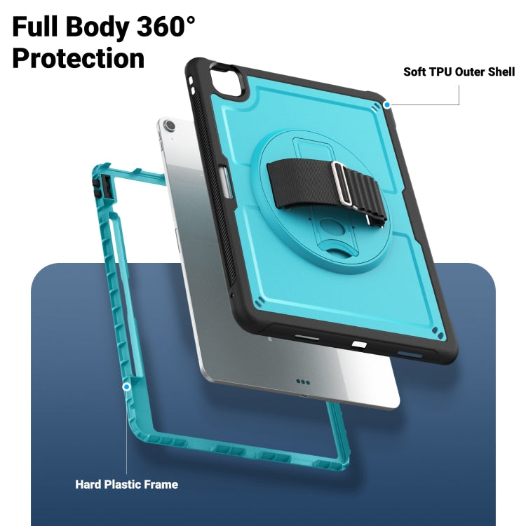 For iPad Air 13 2026 / 2025 / 2024 Honeycomb Hand Grip Turntable Stand Tablet Case
