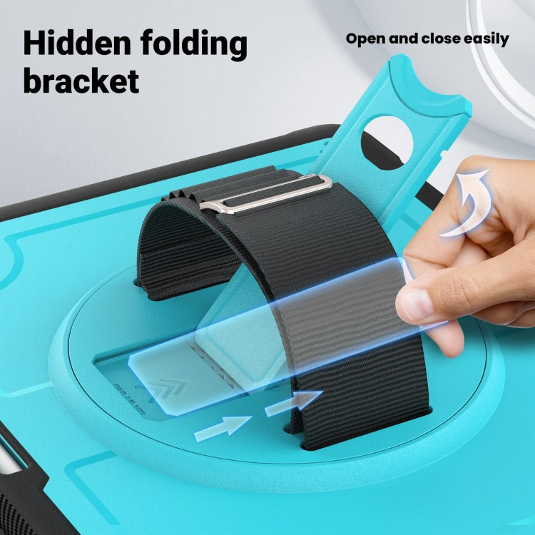 For iPad Air 13 2026 / 2025 / 2024 Honeycomb Hand Grip Turntable Stand Tablet Case