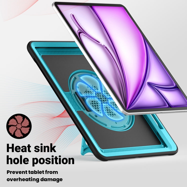 For iPad Air 13 2026 / 2025 / 2024 Honeycomb Hand Grip Turntable Stand Tablet Case