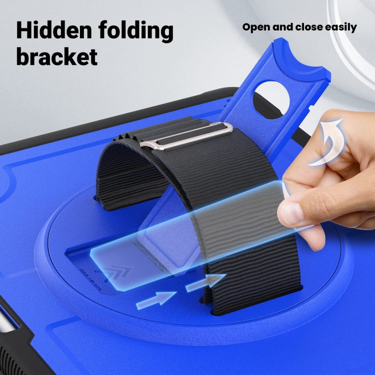 For iPad Air 13 2026 / 2025 / 2024 Honeycomb Hand Grip Turntable Stand Tablet Case