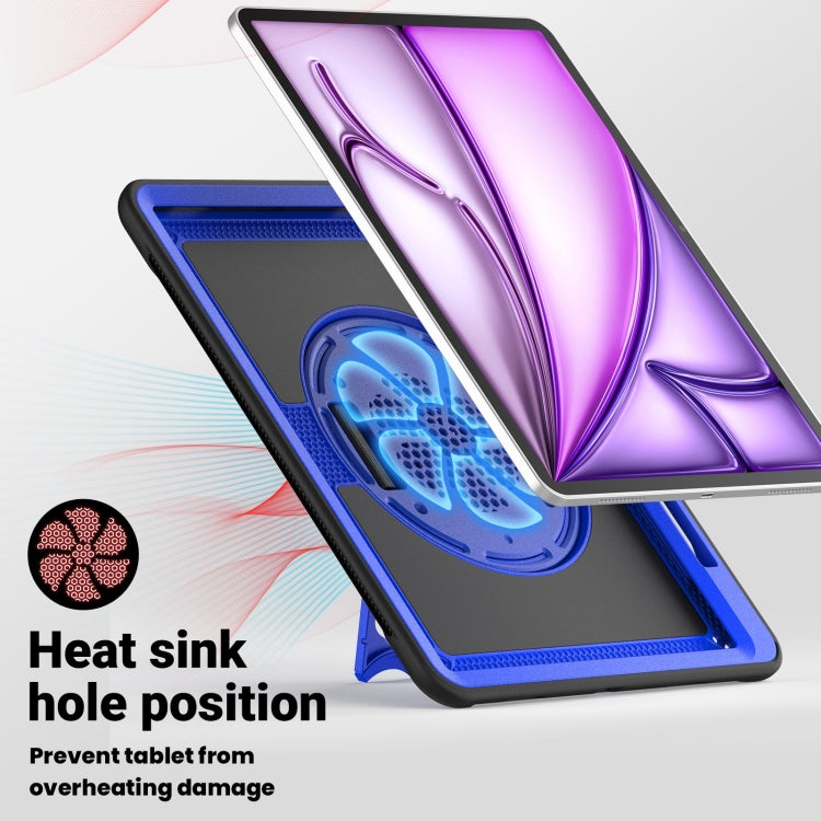 For iPad Air 13 2026 / 2025 / 2024 Honeycomb Hand Grip Turntable Stand Tablet Case