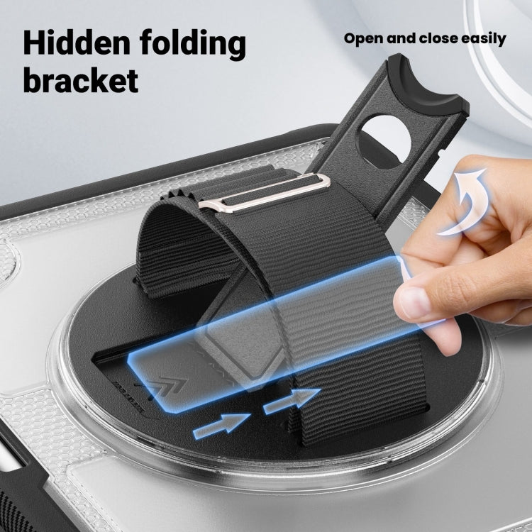 For iPad Air 13 2026 / 2025 / 2024 Honeycomb Hand Grip Turntable Stand Tablet Case