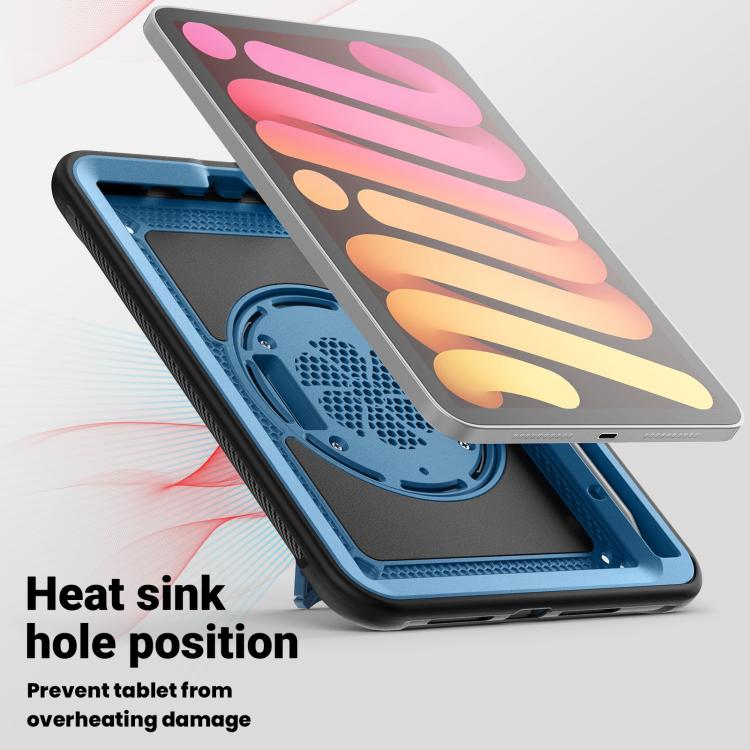For iPad mini 2024 / mini 6 Honeycomb Hand Grip Turntable Stand Tablet Case