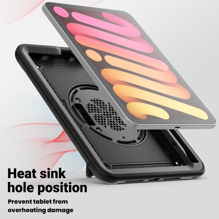 For iPad mini 2024 / mini 6 Honeycomb Hand Grip Turntable Stand Tablet Case