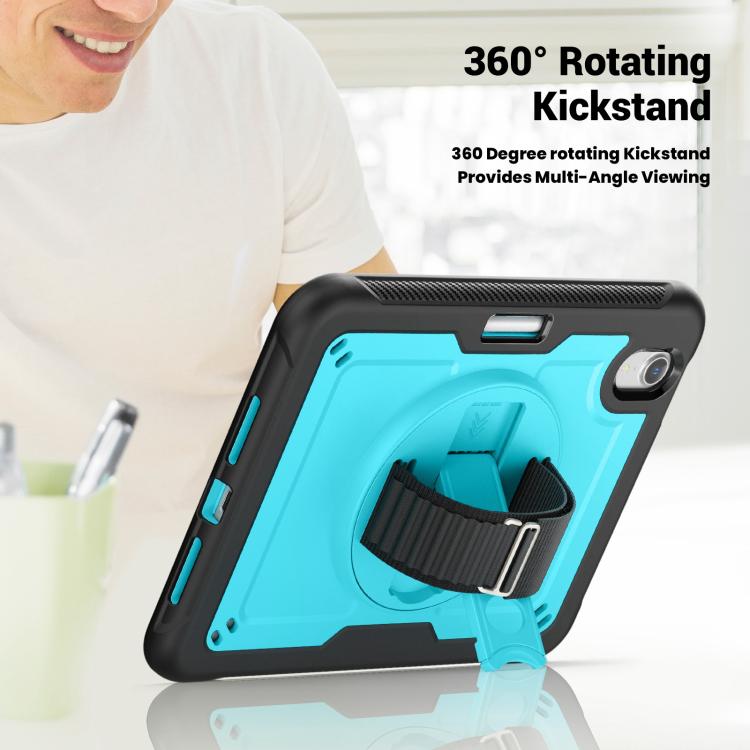 For iPad mini 2024 / mini 6 Honeycomb Hand Grip Turntable Stand Tablet Case