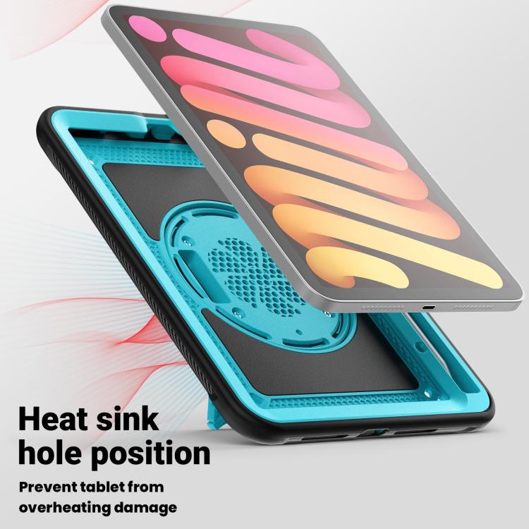 For iPad mini 2024 / mini 6 Honeycomb Hand Grip Turntable Stand Tablet Case