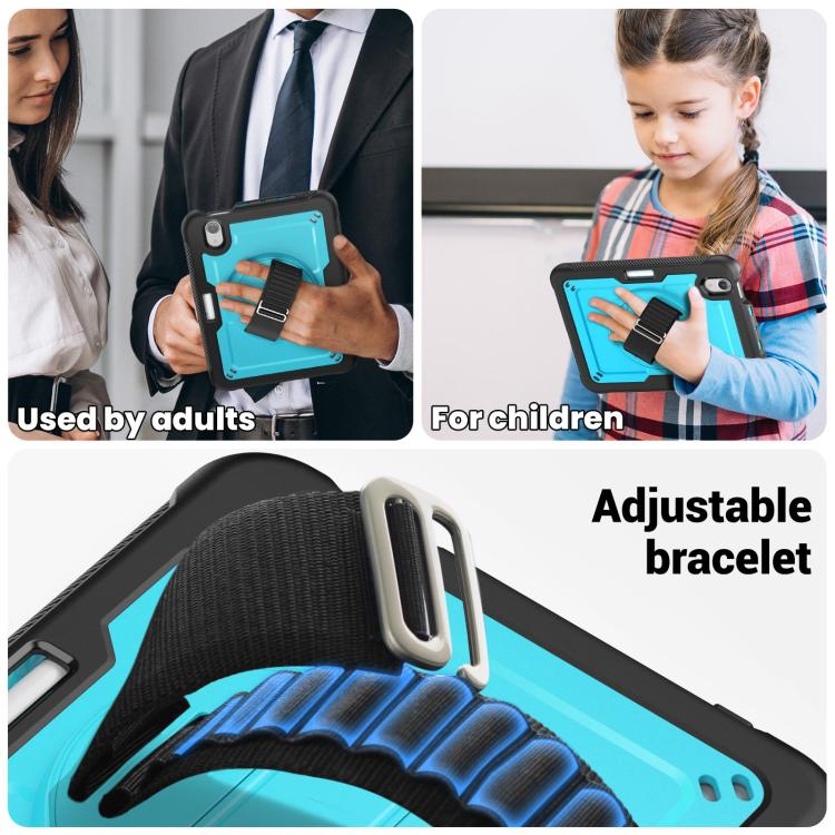For iPad mini 2024 / mini 6 Honeycomb Hand Grip Turntable Stand Tablet Case