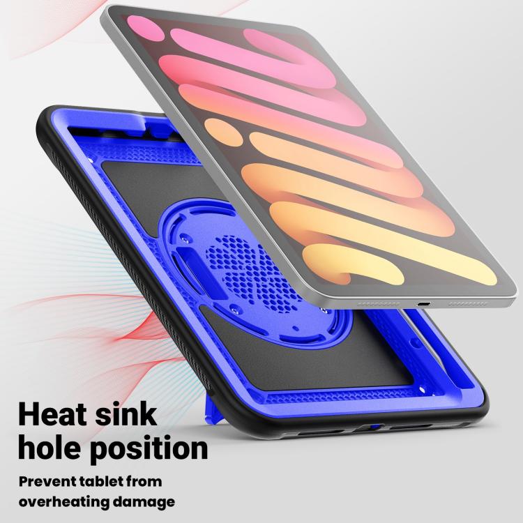 For iPad mini 2024 / mini 6 Honeycomb Hand Grip Turntable Stand Tablet Case