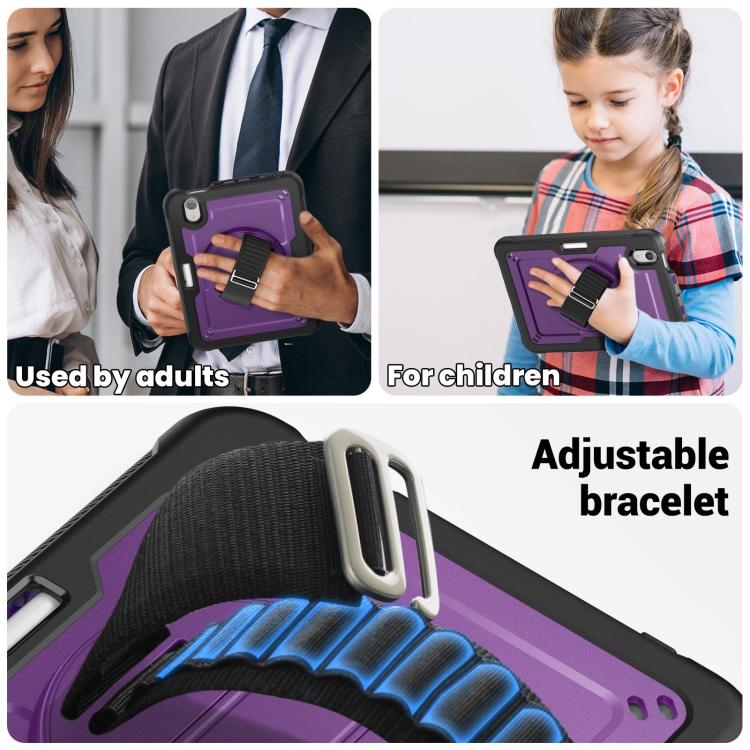 For iPad mini 2024 / mini 6 Honeycomb Hand Grip Turntable Stand Tablet Case