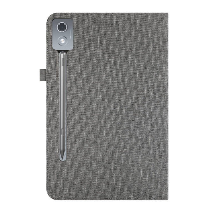 For Lenovo Tab P12 12.7 2025 Fabric Texture Horizontal Flip Leather Tablet Case