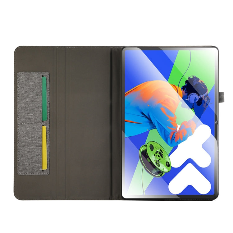 For Lenovo Tab P12 12.7 2025 Fabric Texture Horizontal Flip Leather Tablet Case