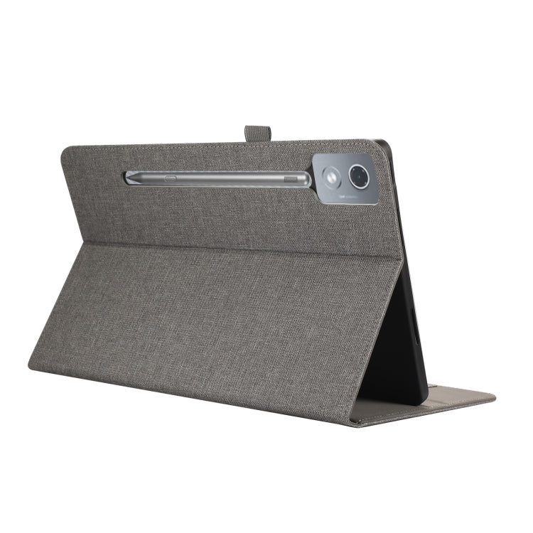 For Lenovo Tab P12 12.7 2025 Fabric Texture Horizontal Flip Leather Tablet Case