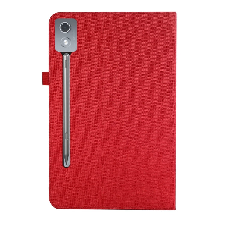 For Lenovo Tab P12 12.7 2025 Fabric Texture Horizontal Flip Leather Tablet Case