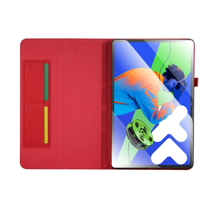 For Lenovo Tab P12 12.7 2025 Fabric Texture Horizontal Flip Leather Tablet Case