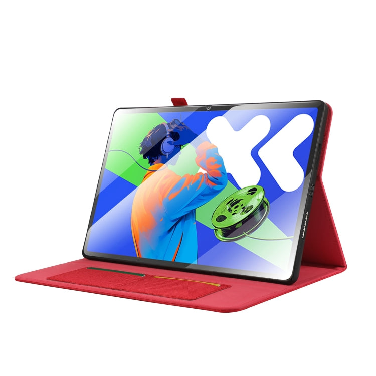 For Lenovo Tab P12 12.7 2025 Fabric Texture Horizontal Flip Leather Tablet Case