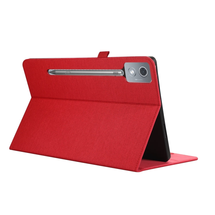 For Lenovo Tab P12 12.7 2025 Fabric Texture Horizontal Flip Leather Tablet Case