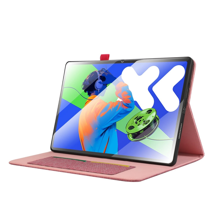 For Lenovo Tab P12 12.7 2025 Fabric Texture Horizontal Flip Leather Tablet Case