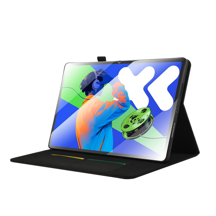For Lenovo Tab P12 12.7 2025 Fabric Texture Horizontal Flip Leather Tablet Case