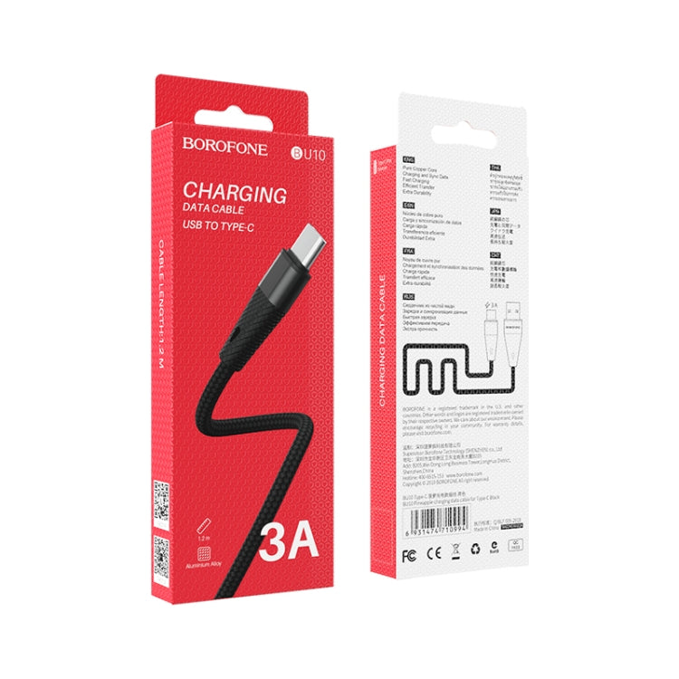 Borofone BU10 1.2m 3A Max Output USB to USB-C / Type-C  Pineapple Data Sync Charging Cable