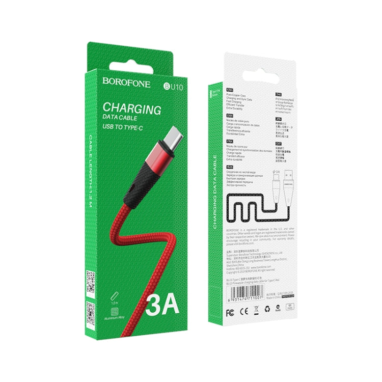 Borofone BU10 1.2m 3A Max Output USB to USB-C / Type-C  Pineapple Data Sync Charging Cable