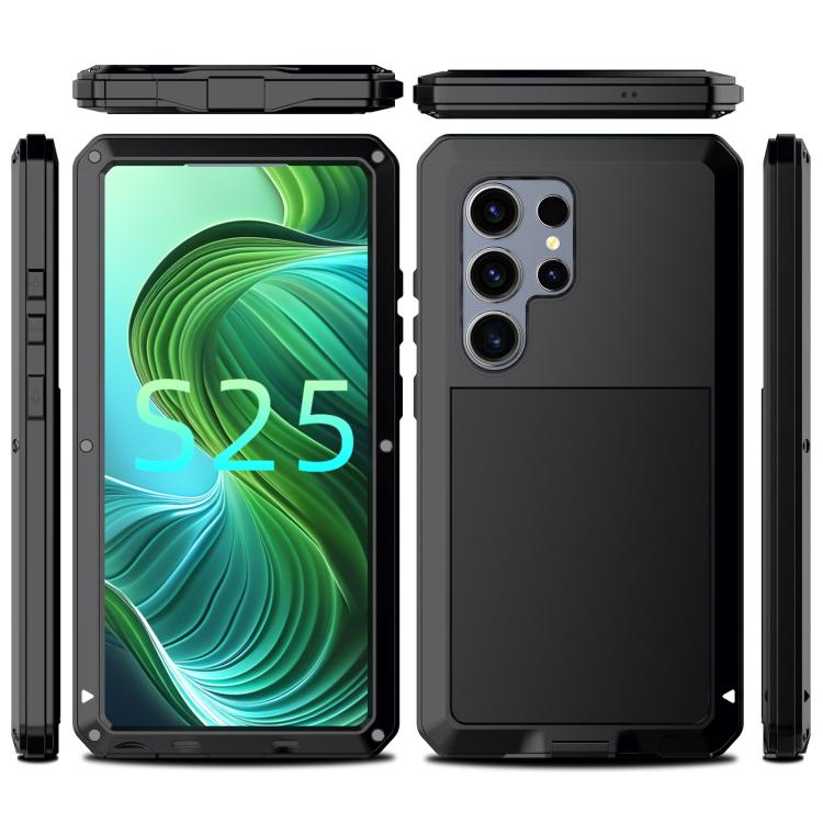 For Samsung Galaxy S25 Ultra 5G Shockproof Life Waterproof Silicone + Zinc Alloy Phone Case