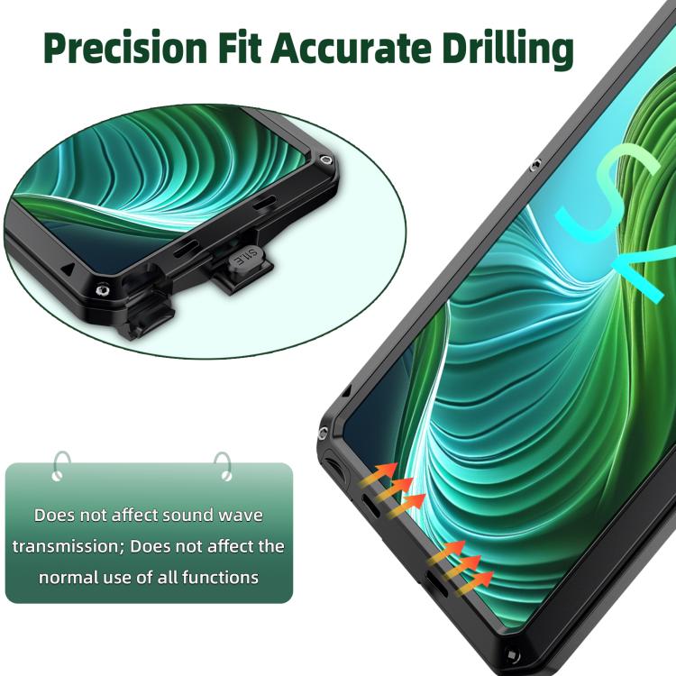 For Samsung Galaxy S25 Ultra 5G Shockproof Life Waterproof Silicone + Zinc Alloy Phone Case